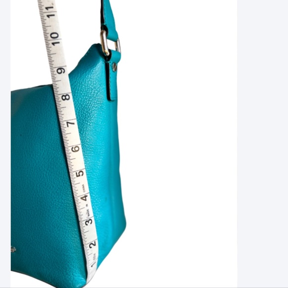 Michael Kors Dark Teal Pebbled Leather Shoulder Bag - Picture 3 of 16